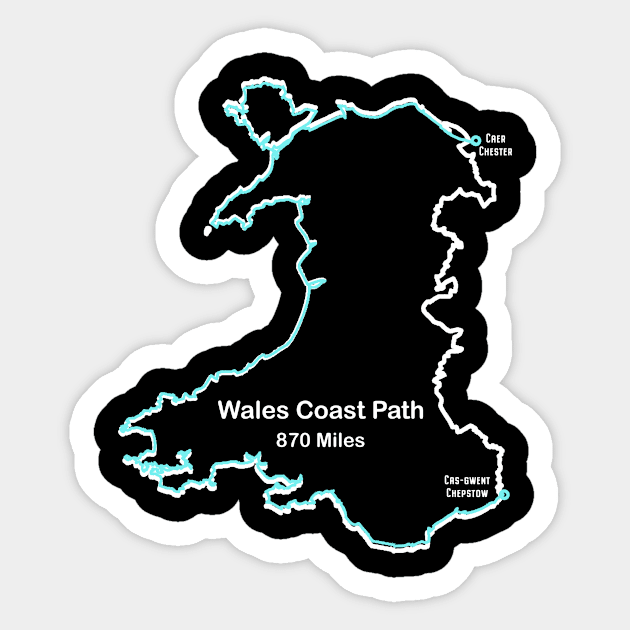 The Wales Coast Path Sticker by numpdog